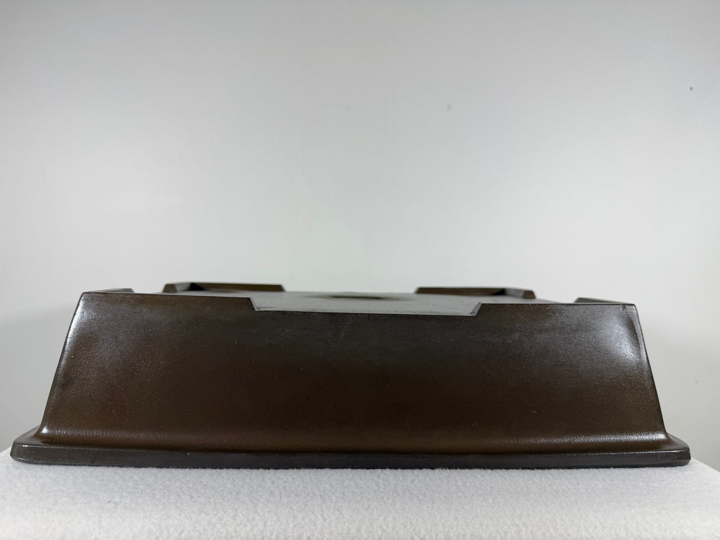 Preowned Japanese Tokoname Unglazed Rectangular Bonsai Pot Sankyou - 15.5” By 11”