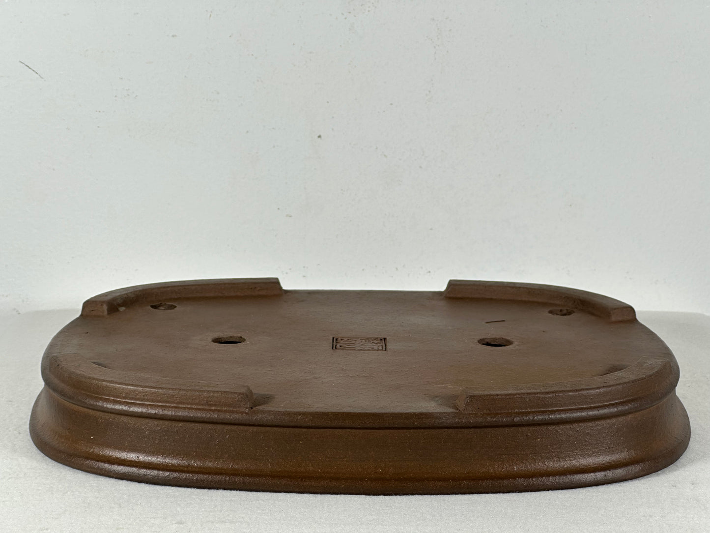 Preowned Japanese Tokoname Unglazed Rectangular Shallow Bonsai Pot Seizan - 12.25” By 9.25”