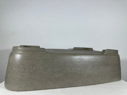 Preowned Japanese Tokoname Unglazed Rectangular Bonsai Pot Seizan - 16.5” By 11.5”
