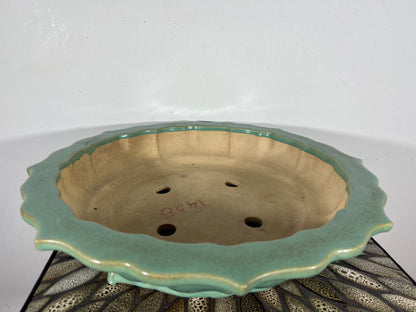 Vintage Preowned China Glazed Rinka Style Bonsai Pot - 17.25” By 3 5/8”