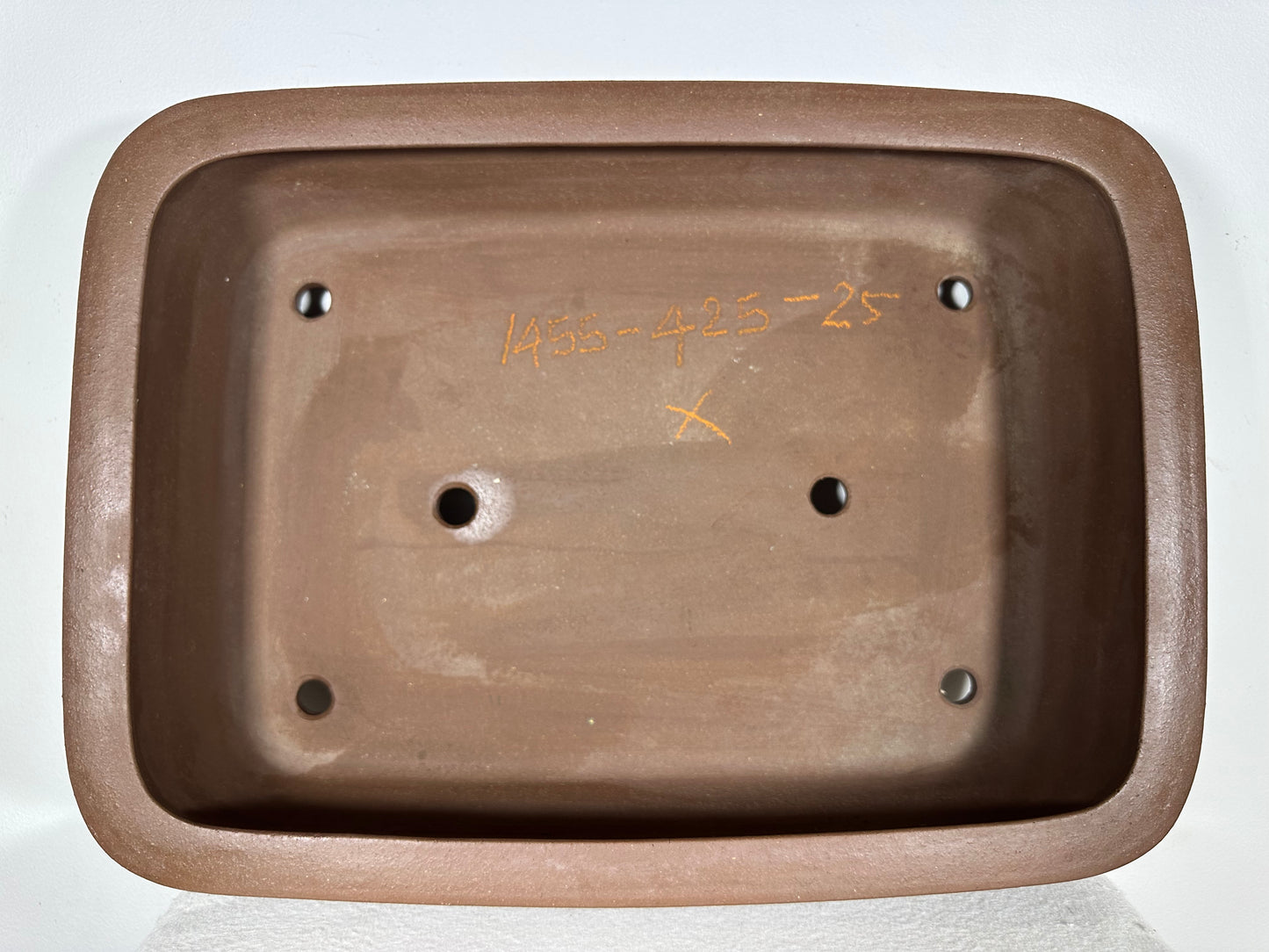 Preowned Japanese Tokoname Unglazed Rectangular Bonsai Pot Seizan - 19” By 13.75”