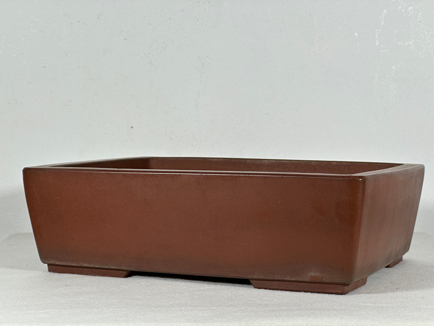 Preowned Japanese Tokoname Unglazed Rectangular Bonsai Pot - 10.5” By 8.25”