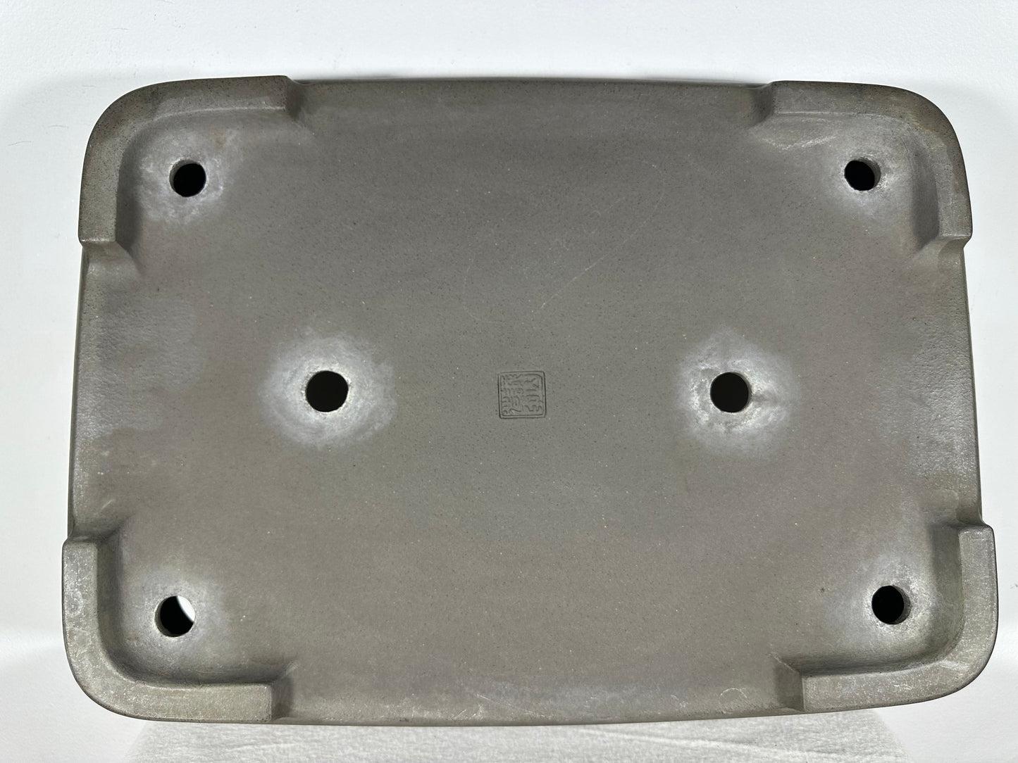 Preowned Japanese Tokoname Unglazed Rectangular Bonsai Pot Seizan - 19.25” By 14”