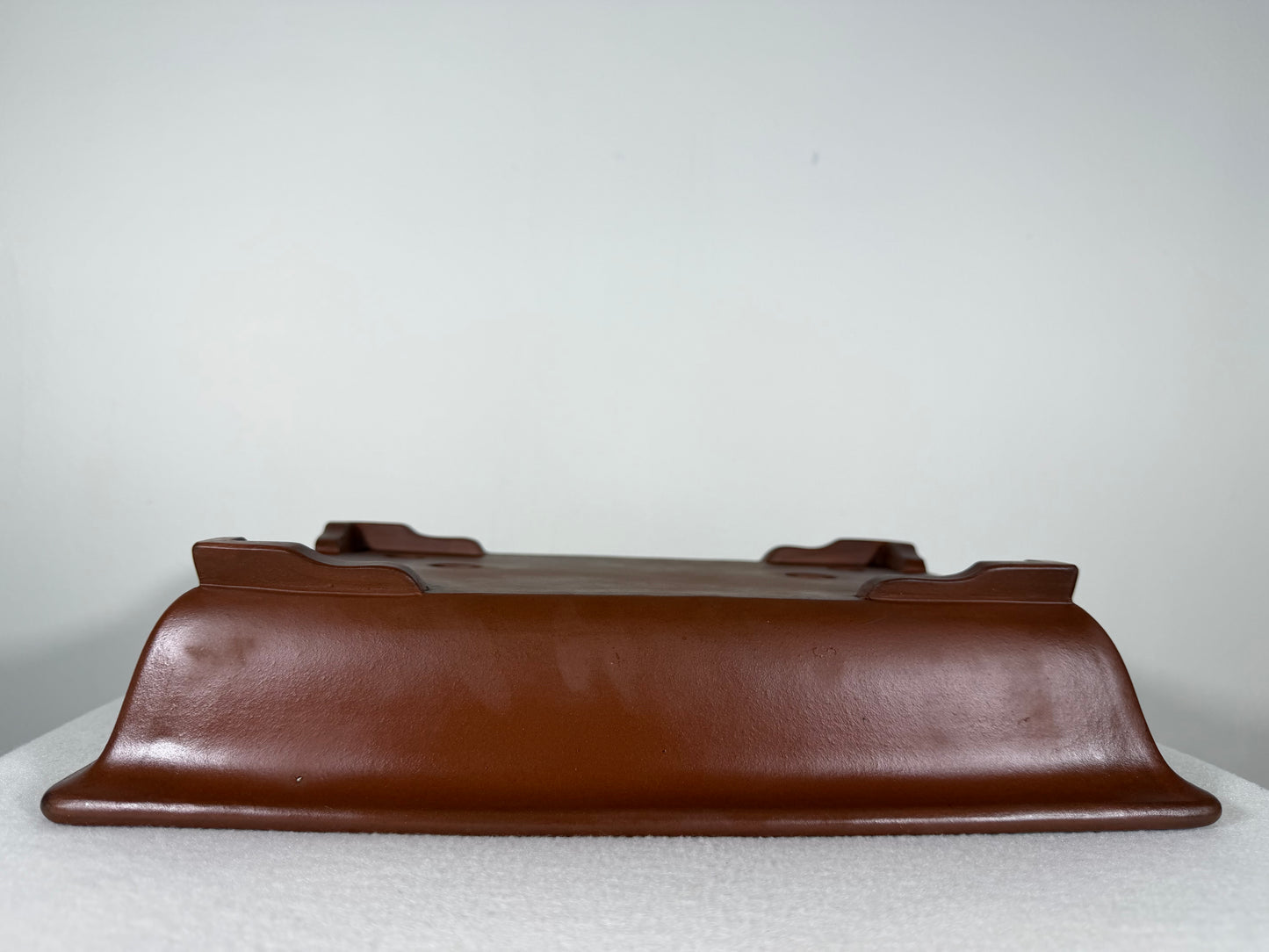 Preowned Japanese Tokoname Rectangular Unglazed Bonsai Pot - 13.25” By 9.25”