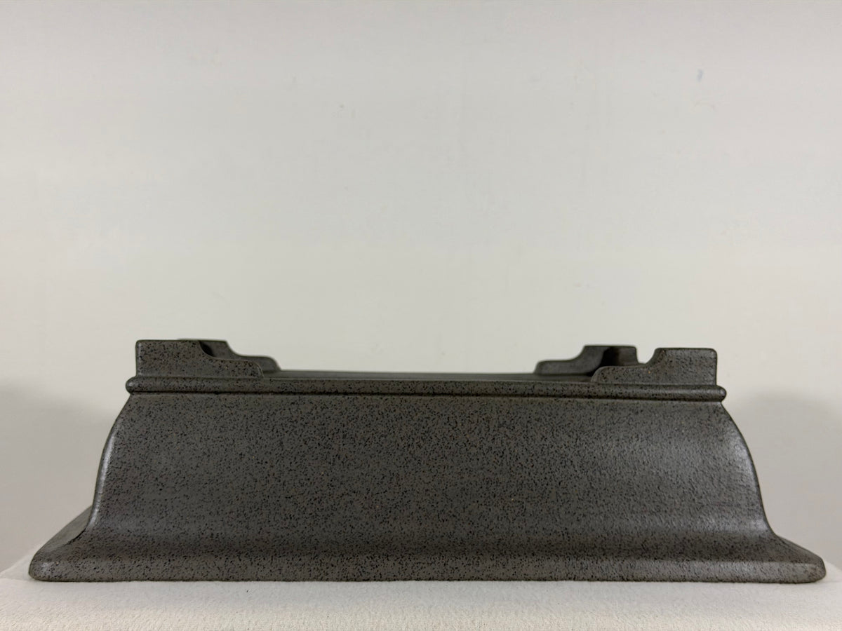Preowned Japanese Tokoname Unglazed Rectangular Bonsai Pot Seizan - 15” x 10.5” x 4.25”