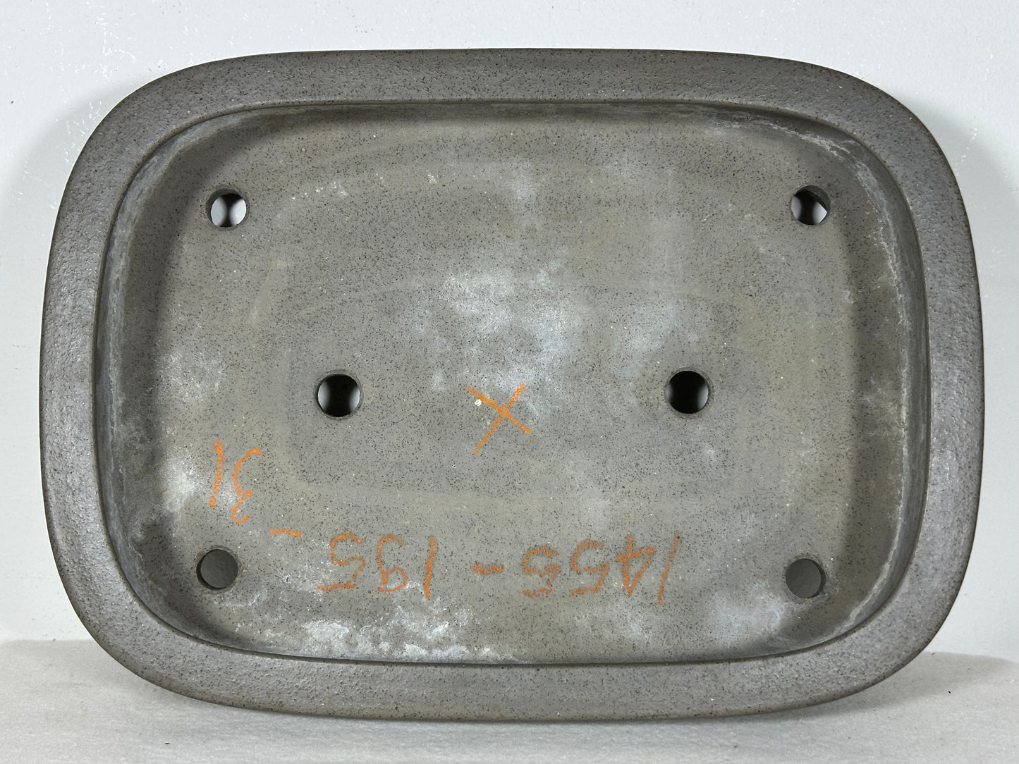 Preowned Japanese Tokoname Unglazed Rectangular Bonsai Pot Seizan - 12.75” By 9”