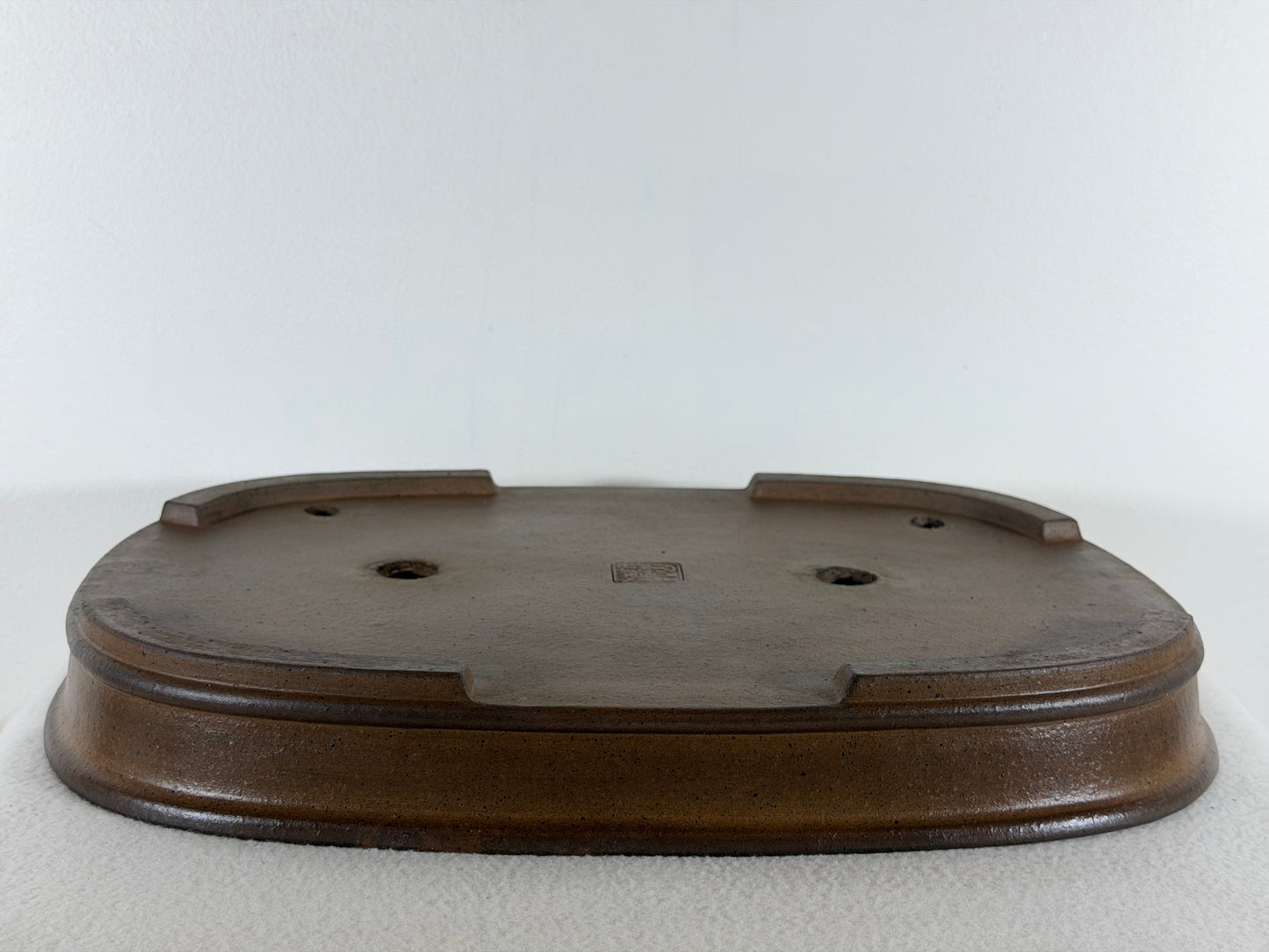 Preowned Japanese Tokoname Unglazed Rectangular Shallow Bonsai Pot Seizan - 15.25” By 11”