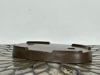 Preowned Japanese Tokoname Unglazed Oval Bonsai Pot - 7.25” By 4 3/8”