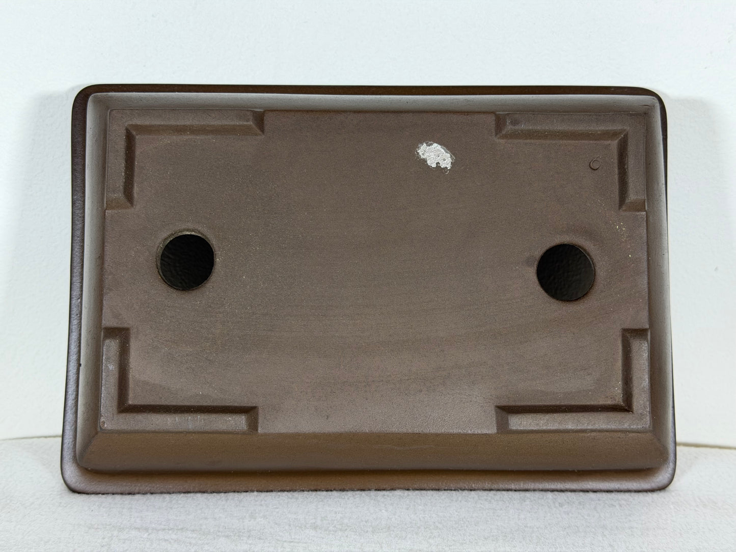 Preowned Japanese Tokoname Unglazed Rectangular Bonsai Pot - 10.5” By 7.25”