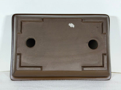Preowned Japanese Tokoname Unglazed Rectangular Bonsai Pot - 10.5” By 7.25”