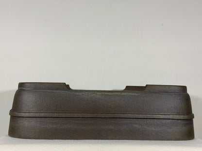Preowned Japanese Tokoname Unglazed Rectangular Bonsai Pot Kisen - 16.25” x 13” x 4 3/8”