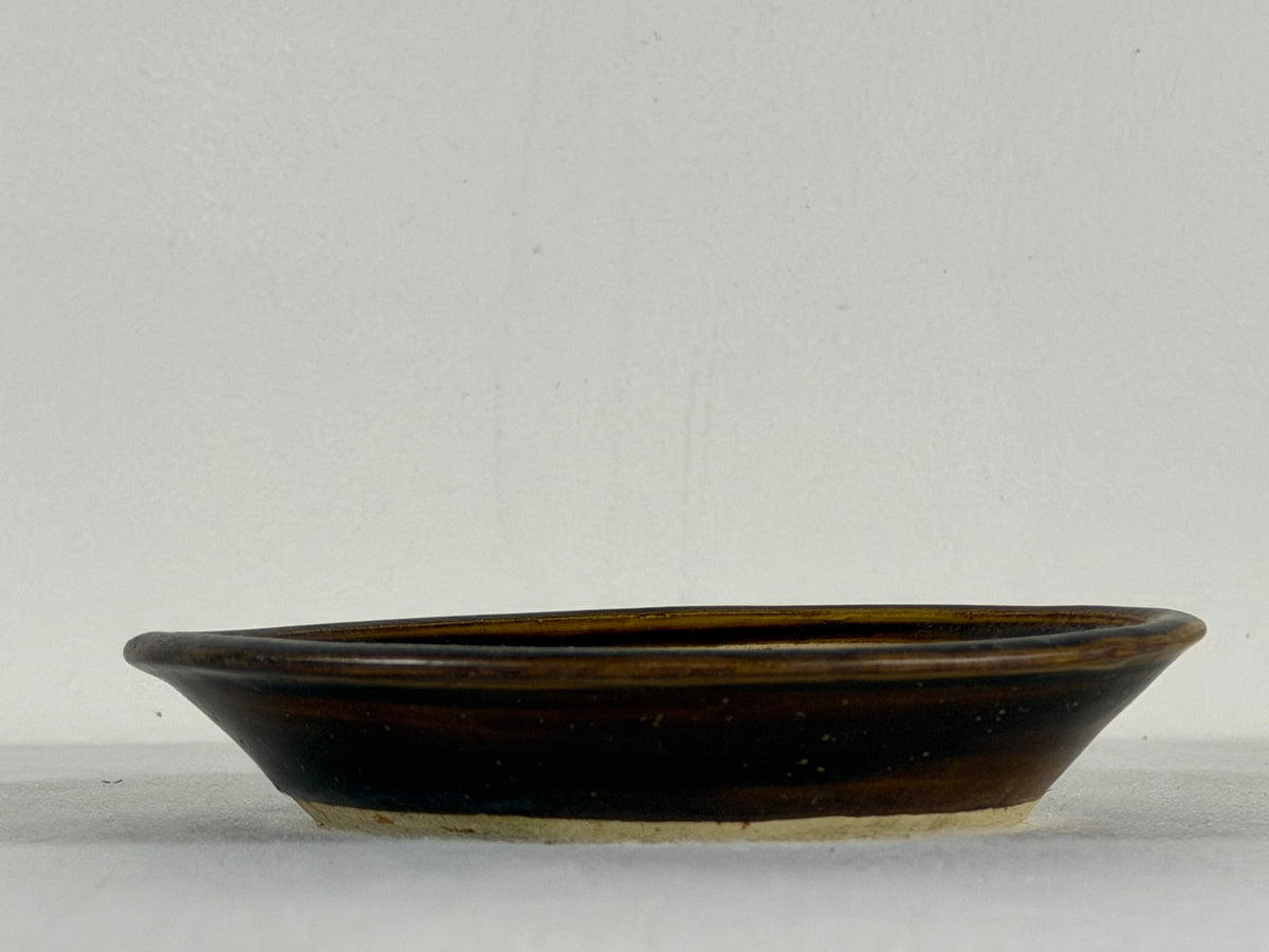 Preowned Japanese Tokoname Glazed Nanban Style Bonsai Pot Nihei - 6” By 1”