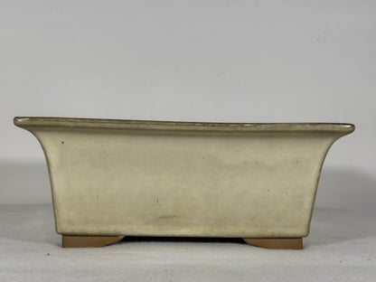 Preowned Japanese Tokoname Glazed Rectangular Bonsai Pot - 8.5” By 6.75”