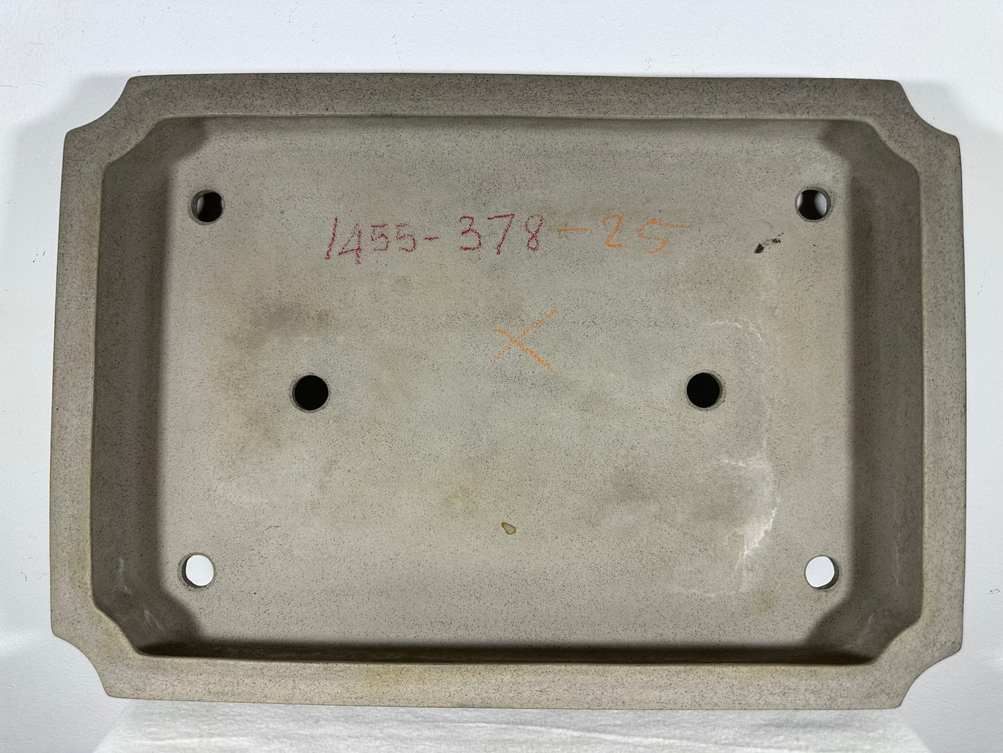 Preowned Japanese Tokoname Unglazed Rectangular Shallow Bonsai Pot Seizan - 19” By 13”