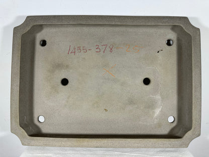 Preowned Japanese Tokoname Unglazed Rectangular Shallow Bonsai Pot Seizan - 19” By 13”