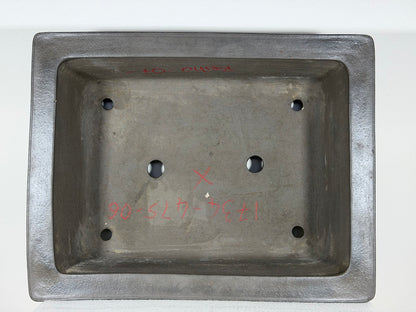 Preowned Japanese Tokoname Unglazed Rectangular Bonsai Pot Reiho - 18” x 14” x 5.75”