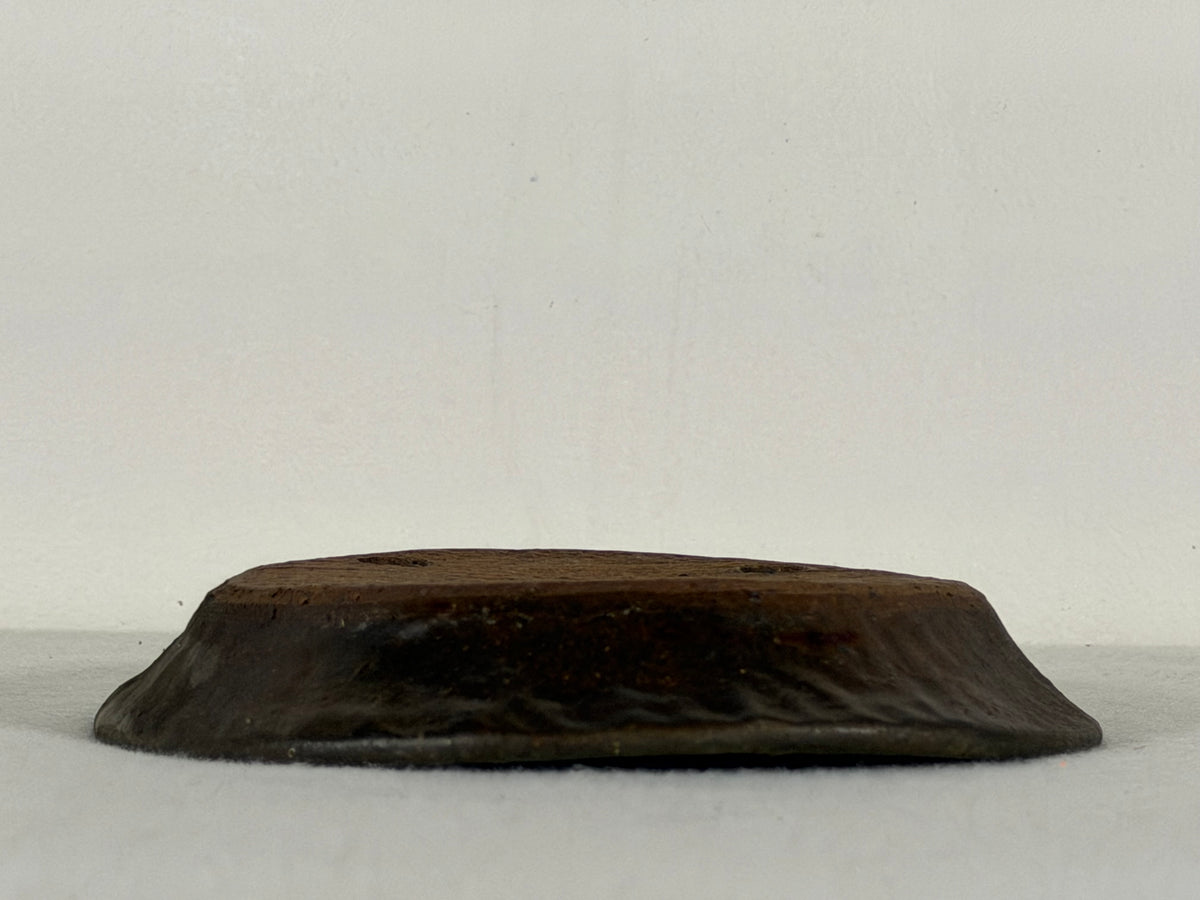 Preowned Japanese Tokoname Glazed Nanban Style Bonsai Pot - 6.5” By 1”