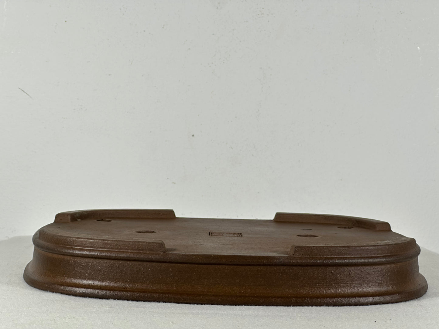 Preowned Japanese Tokoname Unglazed Rectangular Shallow Bonsai Pot Seizan - 12.25” By 9.25”