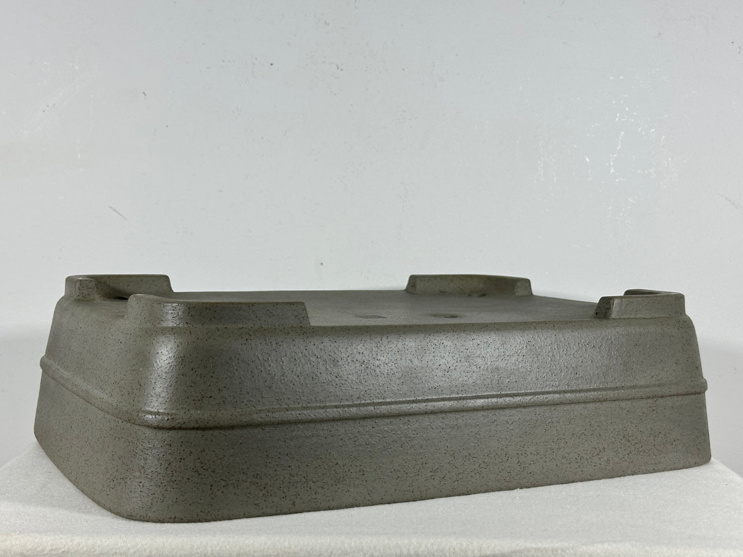 Preowned Japanese Tokoname Unglazed Rectangular Bonsai Pot Seizan - 15” By 10.75”