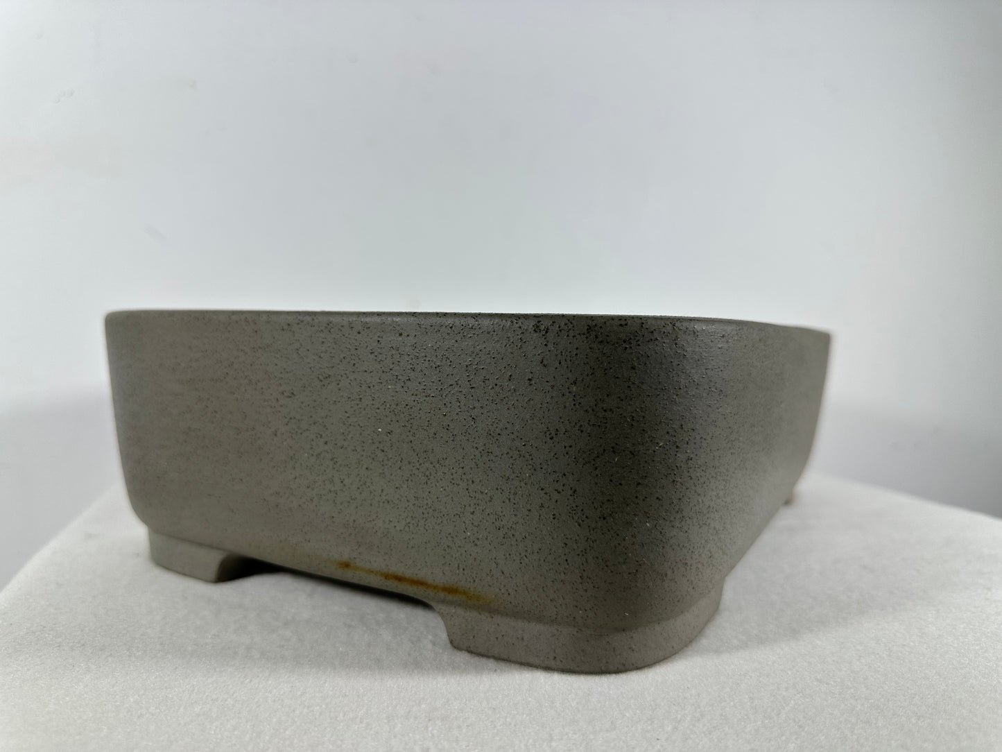 Preowned Japanese Tokoname Unglazed Rectangular Bonsai Pot Seizan - 13” By 9.25”