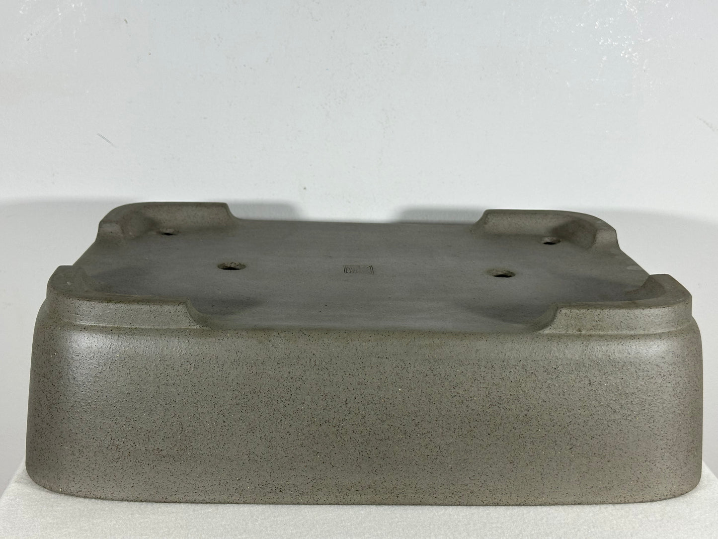 Preowned Japanese Tokoname Unglazed Rectangular Bonsai Pot Seizan - 16.25” By 11.75”