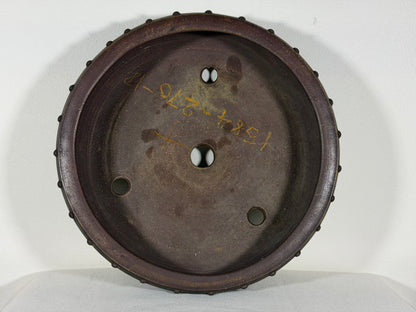 Preowned Japanese Tokoname Drum Style Bonsai Pot - 12.5” By 3 3/8”