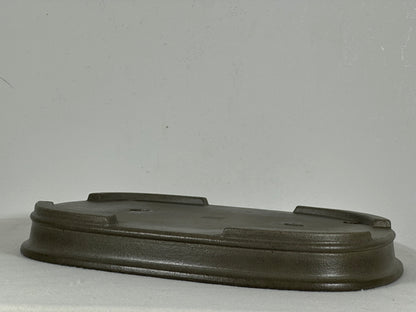 Preowned Japanese Tokoname Unglazed Rectangular Shallow Bonsai Pot Seizan - 12.25” By 9”