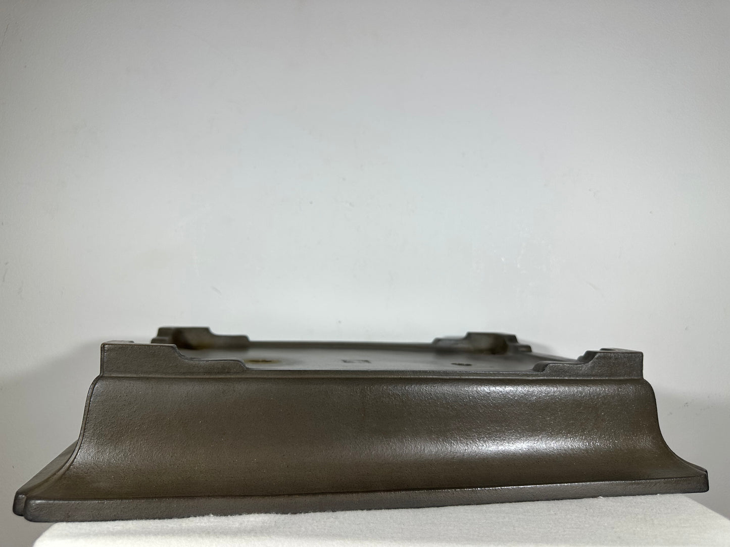 Preowned Japanese Tokoname Unglazed Rectangular Bonsai Pot Seizan - 19.5” By 13.5”
