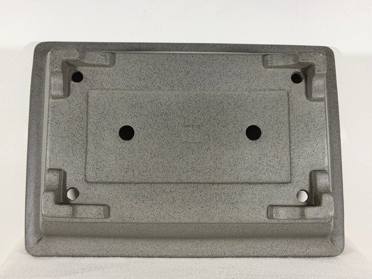 Preowned Japanese Tokoname Unglazed Rectangular Bonsai Pot Seizan - 15” x 10.5” x 4.25”