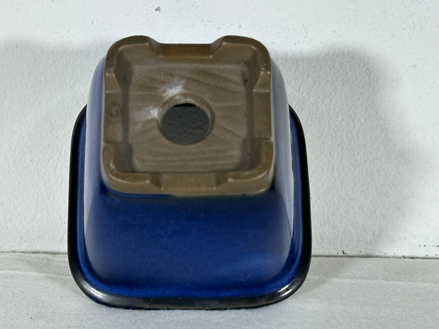 Preowned Japanese Square Cascade Bonsai Pot - 3.75” By 3”