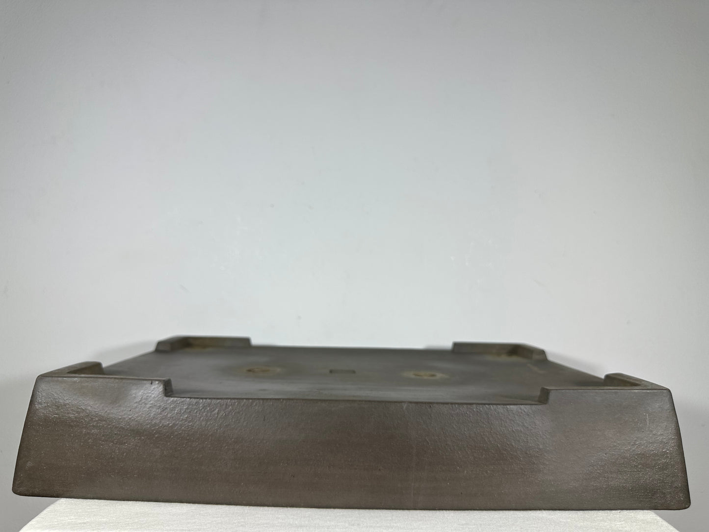 Preowned Japanese Tokoname Unglazed Rectangular Bonsai Pot Seizan - 19.25” By 14”