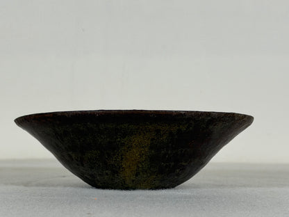 Preowned Japanese Tokoname Glazed Round Bonsai Pot - 4.75” By 1 5/8”