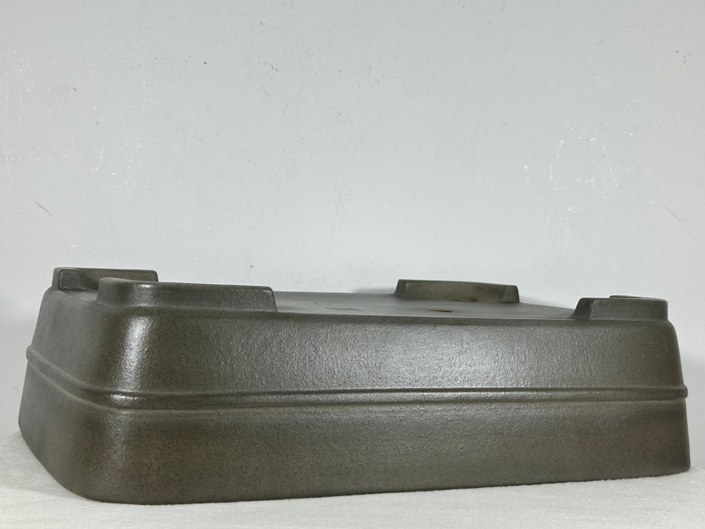 Preowned Japanese Tokoname Unglazed Rectangular Bonsai Pot Seizan - 15” By 10.75”