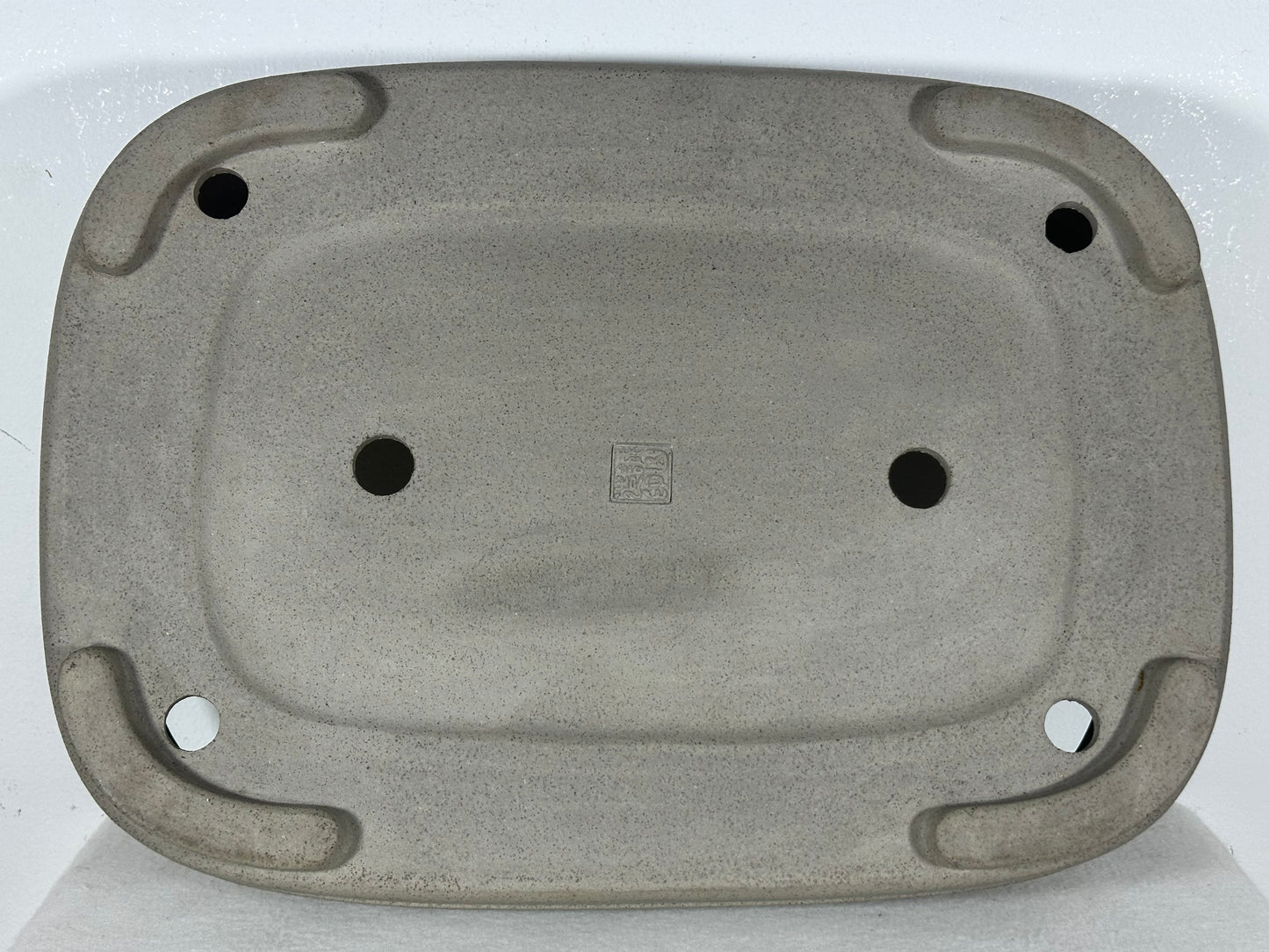 Preowned Japanese Tokoname Unglazed Rectangular Bonsai Pot Seizan - 15.25” By 11”