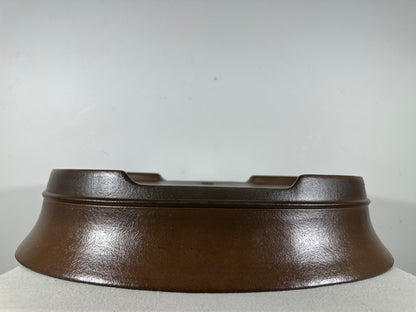 Preowned Japanese Tokoname Unglazed Oval Bonsai Pot Gyouzan - 19.75” By 15.5”