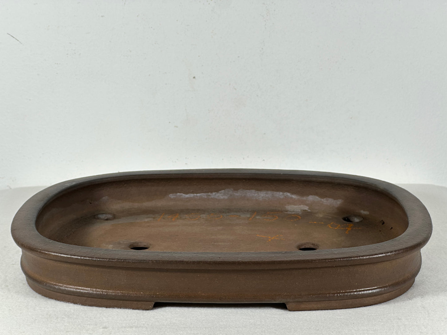 Preowned Japanese Tokoname Unglazed Rectangular Shallow Bonsai Pot Seizan - 12.25” By 9.25”