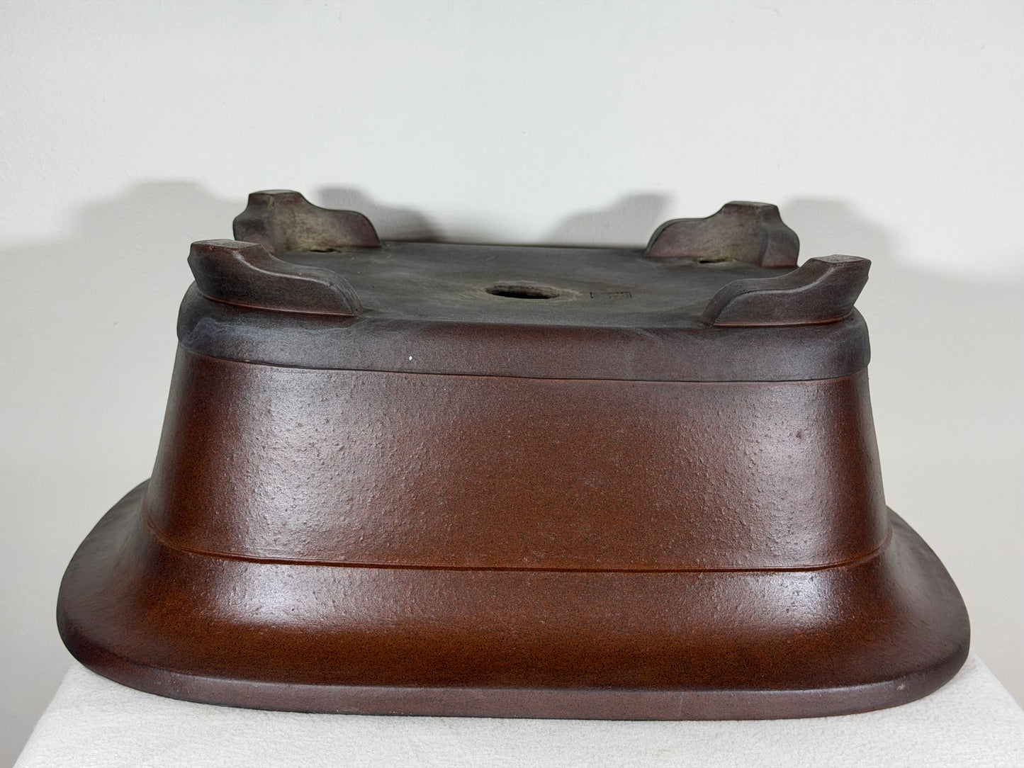 Preowned Japanese Tokoname Unglazed Rectangular Bonsai Pot Syukouzan - 18” By 15”
