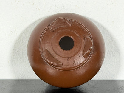 New Japanese Tokoname Unglazed Bag Style Bonsai Pot Bigei - 2.75” By 1 1/8”