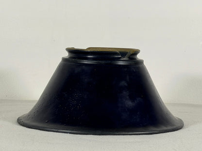 Preowned Japanese Tokoname Glazed Round Bonsai Pot Syuhou Yoshimura - 8.5” By 3.75”