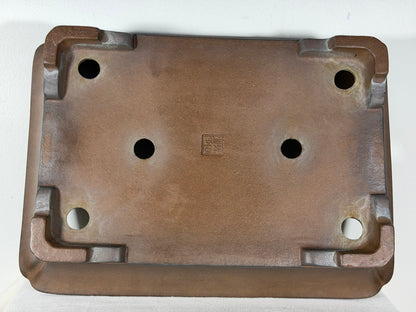 Preowned Japanese Tokoname Unglazed Rectangular Bonsai Pot Gyouzan Nakano - 16.75” By 12.25”