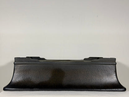 Preowned Japanese Tokoname Unglazed Rectangular Bonsai Pot Kizan - 16.25” By 12.25”