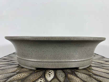 Preowned Japanese Tokoname Unglazed Oval Bonsai Pot Seizan - 11.5” By 9.75”