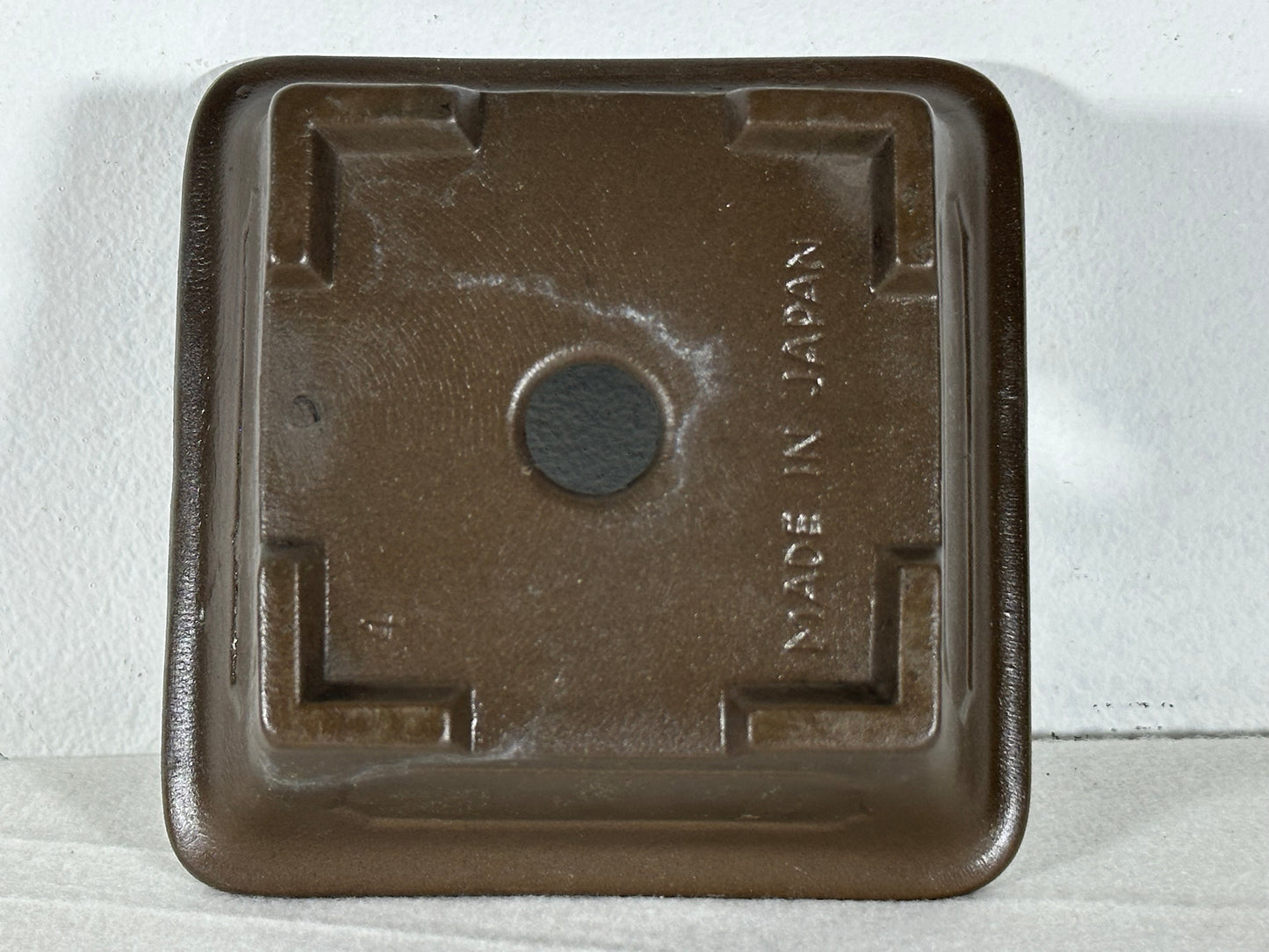 Preowned Japanese Unglazed Square Bonsai Pot - 5.25” By 5”