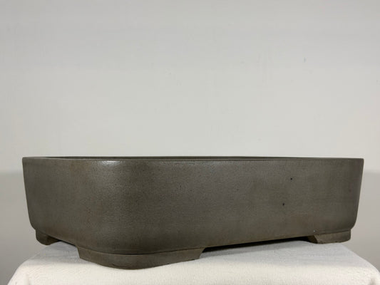 Preowned Japanese Tokoname Unglazed Rectangular Bonsai Pot Kisen - 19” x 14.25” x 5”