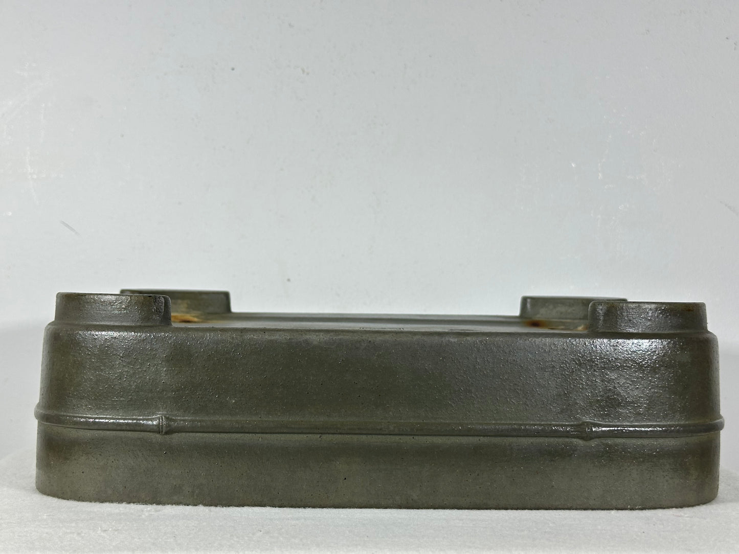 Preowned Japanese Tokoname Unglazed Rectangular Bonsai Pot Seizan - 13.75” By 9.75”