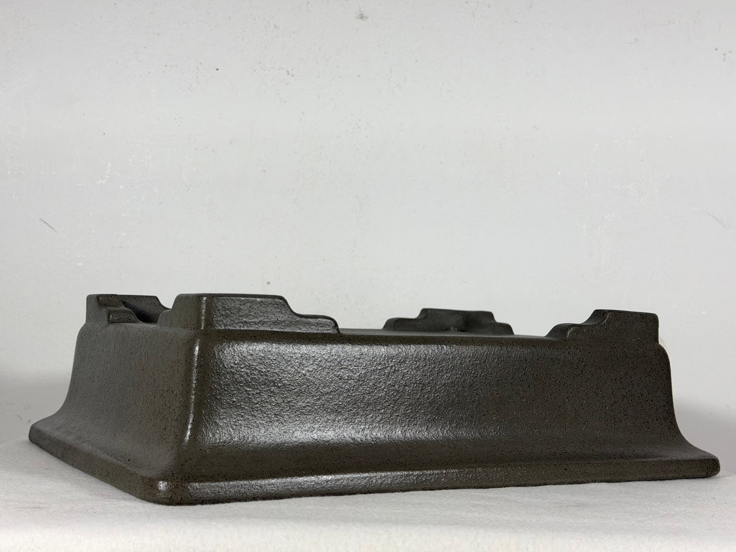 Preowned Japanese Tokoname Unglazed Rectangular Bonsai Pot Seizan - 13” By 9.5”