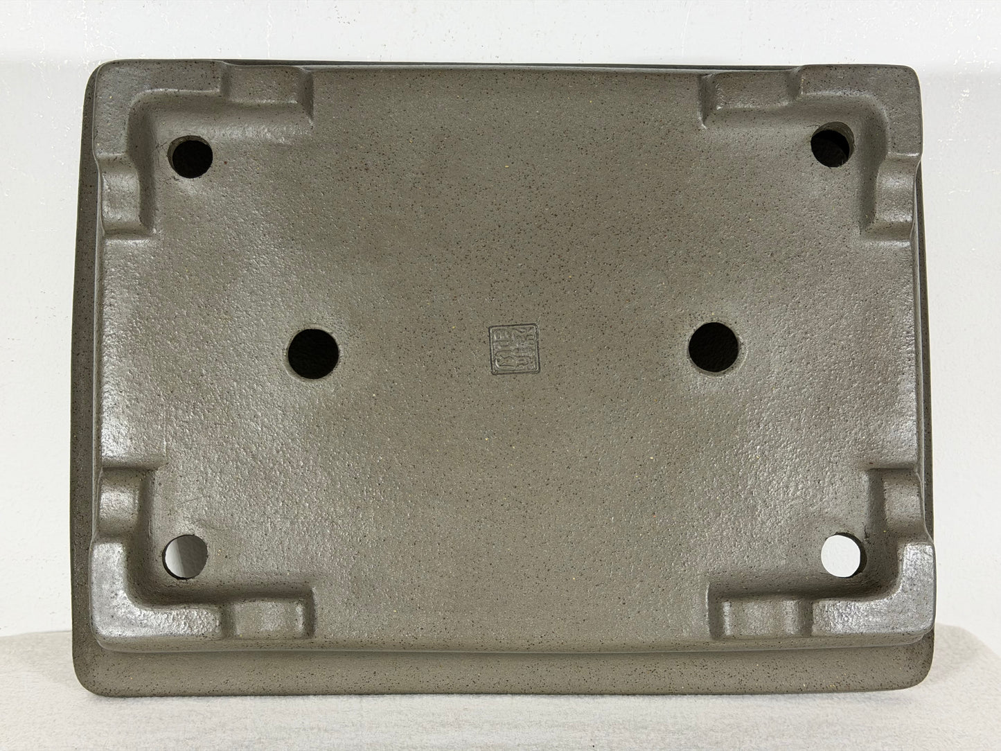 Preowned Japanese Tokoname Unglazed Rectangular Bonsai Pot Seizan - 13” By 9.5”