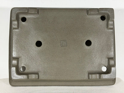 Preowned Japanese Tokoname Unglazed Rectangular Bonsai Pot Seizan - 13” By 9.5”