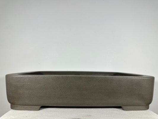 Preowned Japanese Tokoname Unglazed Rectangular Bonsai Pot Seizan - 19.25” By 14”