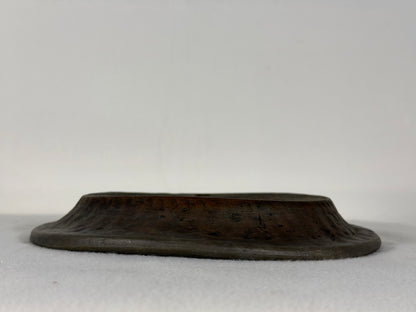 Preowned Japanese Tokoname Unglazed Nanban Style Bonsai Pot Syouzan - 8.5” By 1.25”